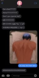 2boys anal anal_sex aomine_daiki back back_view blue_hair daiki_aomine dark-skinned_male dark_skin gay gay_male gay_sex implied_anal implied_sex kagami_taiga kuroko_no_basuke male male/male male_penetrated male_penetrating_male meme nekido taiga_kagami text_message texting