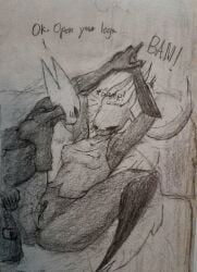 2girls ant ant_girl blush blush_lines blushing blushing_female breasts bug bug_girl cuffs dialogue drawing hollow_knight hollow_knight:_silksong hollow_knight_(franchise) hornet_(hollow_knight) imminent_sex karmelita lesbian_sex pussy skarr_(hollow_knight) skarrsinger_karmelita spider spider_girl team_cherry yuri