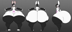1boy 2025 2d 2d_(artwork) 2d_artwork arm_warmers ass_bigger_than_head ass_bigger_than_torso bunny_boy butt_bigger_than_head butt_bigger_than_torso hyper_ass hyper_butt lagomorph lagomorph_humanoid makeup male_only rabbit_boy rabbit_humanoid reference_sheet solo solo_male stemingbunbun stemingbunbun_(character) thick_thighs watermark