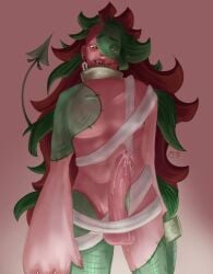berry_beast_(dandy's_world) berry_beast_sprout brown_hair cock dandy's_world dandys_world earring femboy gay gay_anal gay_male gay_sex green_hair homosexual homosexual_male homosexual_sex hungry_eyes long_hair male male/male male_only male_penetrated monster_cock multicolored_hair neck_chain razor solo_focus sprout_(dandy's_world) tail up_view wrappings wrist_cuffs