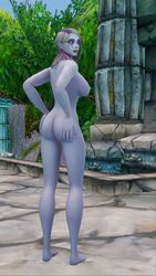 1girls ass ass_focus ass_grab cultist female gray_hair grey_skin human_(warcraft) human_(world_of_warcraft) human_female long_hair medium_breasts nipples nude nude_female showing_ass tdr undead warcraft world_of_warcraft