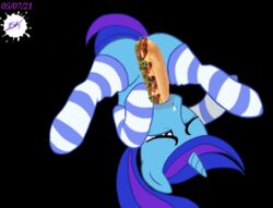 autofellatio baguette fellatio gay mlp_oc my_little_pony snowball_cold_(mlp) socks solo unicorn_pony