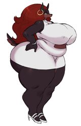 1girls absurd_res anthro ass bbw big_ass big_breasts big_butt breasts canid canine canis chubby chubby_female clothed clothing doberman domestic_dog ear_ring earrings female female_only furry hi_res high_heels huge_ass huge_breasts huge_butt hyper hyper_ass hyper_butt laverne_(sssonic2) mammal mature_anthro mature_female pinscher simple_background solo sssonic2 thick_thighs white_background
