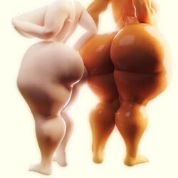 2girls 3d 3d_(artwork) ass big_ass big_breasts big_butt blender breasts butt dat_ass digital_media_(artwork) duo endless_(artist) endlessillusion faceless faceless_character faceless_female faceless_human fat_ass female female_focus gala gigantic_ass hand_on_breast hi_res huge_ass huge_breasts huge_butt hyper hyper_ass hyper_butt large_ass massive_ass nude nude_female shiny shiny_skin simple_background solo solo_female solo_focus thick_ass thick_thighs toonlady white_background wide_hips