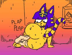 ankha from animal crossing by qoolguyart