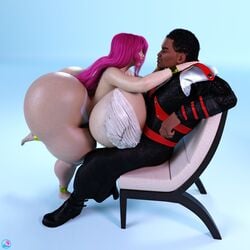 1boy 1boy1girl 1girls 3d ass background big_ass big_breasts bimbo breasts bubble_ass bubble_butt busty cleavage clothing dark-skinned_male dark_skin dat_ass eyes fat_ass female hair hips hourglass_figure human hyper hyper_ass hyper_breasts janna_(omni_erasis) large_ass large_breasts legs light-skinned_female light_skin lips lipstick long_hair original original_character partially_clothed pink_eyes pink_hair pink_lips pink_lipstick red_eyes shiny shiny_skin straight supertito thick_ass thick_hips upper_body very_long_hair voluptuous watermark wide_hips yami_(omni_erasis)