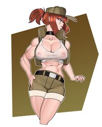 busty cleavage fio_germi glasses metal_slug noodledoodles see-through see-through_clothing tagme