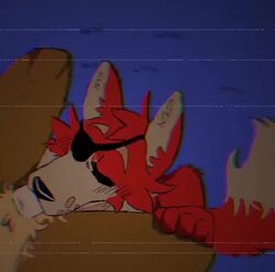 2boys animated animatronic anthro balls barely_animation bear black_nose blue_background blush blushed blushing brown_body brown_fur brown_skin closed_eyes deepthroat digital_media_(artwork) eye_patch eyewear fellatio five_nights_at_freddy's fox foxy_(fnaf) freddy_(fnaf) fur furry gay hi_res holding_legs kris_fur long_tail male/male multicolored_body multicolored_ears multicolored_fur multicolored_skin multicolored_tail oral oral_sex penis red_body red_fur red_skin sound sucking tail video video_games yiff