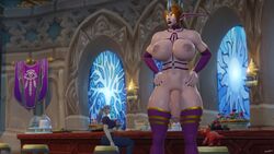 2futas 3d balls big_breasts big_penis breasts elf flaccid futa_only futanari hands_on_hips hips huge_cock human mage night_elf nipple_piercing nipples penis pink_skin pose posing pubes pubic_hair stockings thick_thighs thighs ts_jendana warcraft wide_hips world_of_warcraft wow