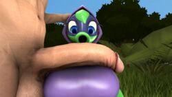 3d 3d_(artwork) big_breasts big_penis forest_background green_shadow_(pvz) green_skin looking_at_penis peashooter_(pvz) penis_across_breasts penis_on_breast plantie plants_vs_zombies plants_vs_zombies:_heroes sfm source_filmmaker tagme white_skin