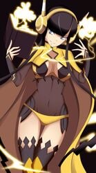 1girls big_breasts blonde_hair blue_eyes book cape cleavage crossover electricity elesa_(pokemon) elesa_(pokemon_bw2) female fire_emblem fire_emblem_fates fully_clothed magic midriff navel ophelia_(fire_emblem)_(cosplay) pokemon pokemon_bw pokemon_bw2 solo tagme thong transparent_clothing vivivoovoo