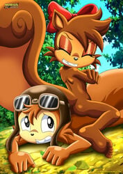 ass barefoot bbmbbf brown_body closed_eyes feet female fleetway_sally_acorn human_feet male mobius_unleashed nude palcomix ricky ricky_(sonic) sega sonic_(series) sonic_the_hedgehog_(series) squirrel teeth toes