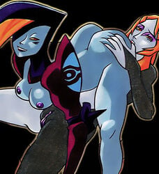 2girls female female_only forceduser midna multiple_girls nintendo oracle_of_ages straight_hair the_legend_of_zelda twili twili_midna twilight_princess veran