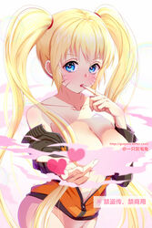 1girls bare_shoulders big_breasts blonde_hair blue_eyes blush bottomless breasts busty cleavage clothed clothing cute female female_focus female_only finger_to_mouth gender_transformation genderswap genderswap_(mtf) grayera jacket large_breasts light-skinned_female light_skin lips lipstick looking_at_viewer naruko naruto naruto_(classic) naruto_(series) naruto_shippuden no_bra open_clothes open_jacket pale-skinned_female pale_skin partially_clothed pink_lips pink_lipstick pinup rule_63 sexy_no_jutsu shounen_jump solo solo_female solo_focus tied_hair twintails uzumaki_naruto voluptuous whisker_markings whiskers wide_hips yellow_hair