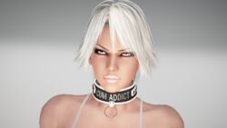 1girls 3d black_eyeshadow choker christie_(doa) collar dead_or_alive face female female_only grey_eyes honey_select light-skinned_female light_skin looking_at_viewer mascara mature_female pink_lipstick pose posing pubic_hair pubic_hair_peek silver_hair sling_bikini solo solo_female studded_collar tagged_collar tagme thethiccart white_hair white_skin