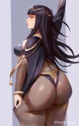 1girls absurd_res ass ass_cleavage back_view bamboo_ale black_hair bodystocking bodysuit bottom_heavy breasts butt_crack dark_hair female female_only fire_emblem fire_emblem_awakening goth high_resolution large_ass lips long_hair looking_at_viewer looking_back medium_breasts nintendo panties seductive_smile sideboob skin_tight smile solo tharja_(fire_emblem) thick_ass thick_thighs tight_clothing voluptuous wide_hips