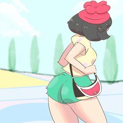 1girls animated ass breasts cleavage cute human microsd_(artist) nintendo pokemon pokemon_sm selene_(pokemon) smile