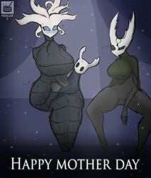 1boy 2girls big_breasts big_penis black_and_white black_body black_penis boobjob erection erection_under_clothes heart-shaped_pupils hollow_knight hollow_knight_(character) incest large_penis mother_and_daughter mother_and_son paizuri piekiller5 protagonist_(hollow_knight) rule_63 siblings smaller_male tagme team_cherry titfuck titfuck_under_clothes titjob white_lady_(hollow_knight) wide_hips