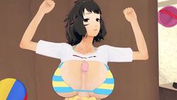 1futa 1girls 3d animated beach beach_ball bikini bikini_top blue_and_yellow blue_stripes bra breasts busty cel_shading empressaria female front_heavy_breasts futa_on_female futa_pov futanari large_breasts large_penis larger_female light-skinned_female light-skinned_futanari long_arms loop lying_on_back medium_hair no_sound on_back paizuri paizuri_under_clothes penis persona persona_5 pov sadayo_kawakami sakura_futaba shirt shirt_up shoulder_length_hair size_difference skinny skinny_arms slim small_dom_big_sub smaller_futanari striped_bikini table tall_female video yellow_stripes