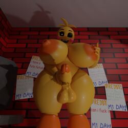 1futa 3d 3d_(artwork) animatronic balls big_breasts big_penis blender blender_(software) breasts fingering_nipple five_nights_at_freddy's five_nights_at_freddy's_2 furry futa_only futanari humanoid looking_at_viewer penis sultryscribz tagme taker_pov toy_chica_(fnaf) wink winking winking_at_viewer yellow_skin