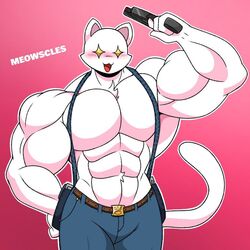 1boy anthro epic_games feline fortnite fortnite:_battle_royale ghost_meowscles male_only meowscles_(fortnite) muscular_male omegabrawl tagme