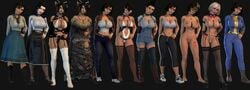 11girls 3d 3d_(artwork) alternate_costume alternate_version_available athletic athletic_female bioshock bioshock_infinite black_hair blue_eyes breasts brown_hair busty clothing curvy elizabeth_comstock engineer eyelashes fallout female final_fantasy final_fantasy_x fit fit_female footwear handwear hips huge_breasts human large_breasts legs light-skinned_female light_skin lips lordaardvark lulu_(final_fantasy) mature mature_female multiple_girls pose posing purple_lipstick sfm short_hair source_filmmaker thick thick_thighs thighhighs thighs upper_body vault_girl vault_suit voluptuous waist wide_hips