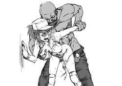 allen_o'_neil angry arm_grab bald_man black_and_white breast_grab cum_in_pussy fio_germi glasses metal_slug military military_uniform muscular_male old_man older_male panties_around_leg rape rebel_army snk violation white_panties younger_female