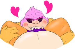 alternate_universe anthro belly big_belly blush duo fan_character fellatio first_person_view fluffy fluffy_hair fur gay grabbing_thighs hair heart hi_res koopa koopaling madrik male male/male male_only mario_(series) nintendo nood1e oral oral_penetration overweight overweight_anthro overweight_male penetration penile pink_body pink_fur pubes purple_hair purple_pubes roy_koopa scalie sex sitting slightly_chubby smile video_games yellow_body yellow_fur