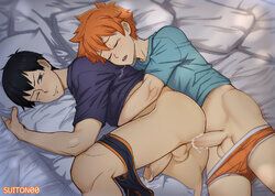 2boys gay haikyuu!! male male_only shoyo_hinata suiton tagme tobio_kageyama yaoi