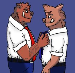 age_difference anthro balls bear boar boulevard comic dad_bod dick fanart father_and_son furry hairy