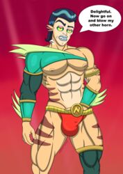 alldayturned bulge male male_only mr._nimbus muscle muscles rick_and_morty solo_male