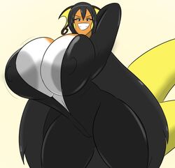 1girls bodysuit color evil_smile huge_breasts igphhangout nintendo pokemon pokemon_(species) rachel_the_raichu_(igph) raichu solo solo_female tagme tail voluptuous