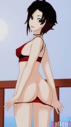 3d bikini blender female female_protagonist kallenz ruby_rose rwby silver_eyes