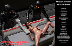 3d amanda_kenson bad_end blender breasts clitoris clothed_female_nude_female clothed_male_nude_female commander_shepard drugged eyes_half_open female female_protagonist femshep fingering green_eyes helpless hi_res high_resolution highres labia legs legs_apart legs_held_open legs_spread lying mass_effect molestation nipples nude nude_female project_guard pussy red_hair slave text vg05