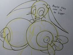 furry huge_breasts milf mom_bot_(rexon02) rexon02 robot sketch