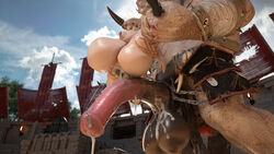 1boy 1girls amazon_(dragon's_crown) arena ass belly belly_inflation big_ass big_breasts blonde_hair breasts cum_in_pussy cum_inflation cumflated_belly cumflation dragon's_crown female huge_cock icedev large_breasts male minotaur monster muscular muscular_female penis pussy rape reverse_suspended_congress size_difference stomach_bulge stomach_deformation tattoo vaginal_penetration vanillaware