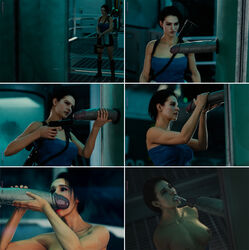 1boy 1girls 3d capcom cock_worship comic edit facial female going_commando grey_skin huge_cock jill_valentine jill_valentine_(sasha_zotova) male mr_x penis penis_awe resident_evil resident_evil_2 resident_evil_2_remake resident_evil_3 resident_evil_3_remake salamandraninja sex tagme tyrant upskirt