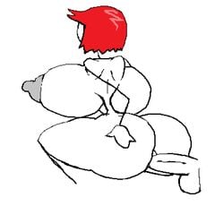 ass ellie_rose female grey_nipples henry_stickmin henry_stickmin_(game) huge_ass huge_cock keelgabeytheart red_fur red_hair stickman tagme white_penis