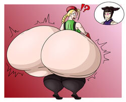 !? 2girls aregularslime ass ass_expansion big_ass cammy_white capcom dat_ass digital_media_(artwork) enormous_ass expansion fat_ass female female_only giant_ass gigantic_ass hi_res huge_ass hyper hyper_ass inflation juri_han large_ass massive_ass simple_background street_fighter street_fighter_v thick_ass video_games