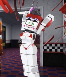 3d areola_slip baby_(fnafsl) bikini circus_baby circus_baby_(fnaf) circus_baby_(minecraft) clown_girl crossover edit fazbear_&_friends fazbear_&_friends_(zamination) five_nights_at_freddy's five_nights_at_freddy's:_sister_location fnaf josietst minecraft robot_girl scottgames screenshot_edit sister_location string_bikini