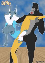 anthro canine female hominid illumination_entertainment johnny_(sing) male mammal porsha_crystal sing_(movie) sing_2_(movie) tagme vaginal_penetration