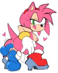 amy_rose dildo masturbation pink_fur pink_hair sex_toy sonic_(series) watatanza