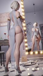 1futa 3d armwear ass big_ass big_breasts breasts casual footwear futa_only futanari huge_cock human hyper_penis ineffective_clothing intersex large_breasts light-skinned_futa light_skin nier nier:_automata pale_skin penis short_hair solo stevencarson white_hair yorha_2b