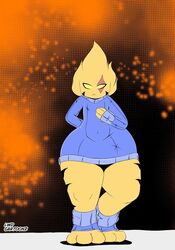 alien anthro clothed femboy lwd_cartoonz male_only neil_lash orange_fur original_character shortstack spiked_hair sweater thick thick_hips thick_legs thick_thighs turtleneck turtleneck_sweater yellow_eyes