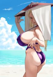 1girls absurdres alternate_breast_size ass beach big_ass big_breasts big_butt bikini blonde_hair blue_sky blush bodily_fluids boruto:_naruto_next_generations breasts brown_eyes bubble_ass bubble_butt busty butt cleavage clothed_female clouds colored_nails curvaceous curvy curvy_female curvy_figure dat_ass erect_nipples erect_nipples_under_clothes facial_mark female female_only forehead_mark hat headwear hi_res highres hokage huge_breasts human large_breasts light-skinned_female light_skin lipstick long_hair looking_at_viewer looking_back makeup mature mature_female milf n3fv7kqw nail_polish naruto naruto_(classic) naruto_(series) naruto_shippuden nipple_bulge nipples nude ocean older_female one-piece_swimsuit oppai outside painted_nails pale-skinned_female pale_skin pink_lips pink_lipstick pinup pose posing pubic_hair pubic_hair_peek puffy_nipples purple_bikini purple_swimsuit red_nail_polish red_nails sand shiny shiny_skin shounen_jump sideboob sitting skindentation sky smile smiling smirk solo standing sweat sweatdrop swimsuit teasing thick_thighs thighs tsunade voluptuous walking water wide_hips