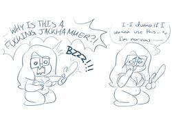 artist_self-insert chibi dildo female humor imminent_penetration imminent_sex imminent_vaginal lizielewddle lizielewddle_(character) pussy self_insert sex_toy solo vibrator