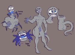 1boy 1male blue_eyes blush claws drooling fangs humanoid humanoid_genitalia humanoid_penis penis peter_(your_boyfriend) scar tagme tail teeth text tongue_out uncensored unknown_species your_boyfriend_(game)