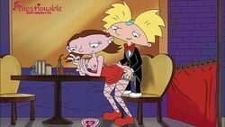 accurate_art_style animated arnold_shortman bored breasts brown_hair date dress_down emotionless emotionless_sex female filing_nails fishnet_stockings from_behind hands_on_ass hey_arnold! male male_focus nickelodeon nipples no_sound partially_clothed questionable_(artist) ruth_mcdougal ruth_p._mcdougal sex shorter_male tagme testicles vaginal vaginal_insertion video