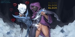 1futa 1girls balls big_balls big_penis breasts cloak clothed clothing dark-skinned_futanari dress duo electric_elemental electric_magic electricity elemental elemental_creature elemental_humanoid female futa_on_female futanari gameplay_mechanics glowing_eyes hood huge_balls huge_cock human humanoid immunity interspecies lizardsfm magic_user medium_breasts minä monster mostly_clothed noita oral outerwear partially_clothed penis snow standing tagme ukko wand witch