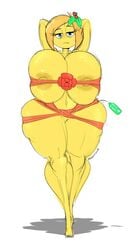 armpits big_breasts emoji_(race) female mary_meh mrs._meh solo tagme tagme_(artist) tasteofchoklit the_emoji_movie thick_thighs wrapped yellow_skin